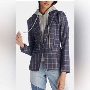 Blue Revival Hooded Blazer